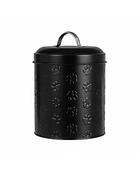 Aronkl Puppy Paws Metal Food Canister 104oz Pet Food Storage Tight Lid Durable Large Capacity Countertop Safe Handwash