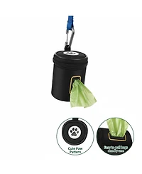 Aronkl Dog Poop Bag Holder For Leash Nylon Oxford Dispenser With Carabiner Clip