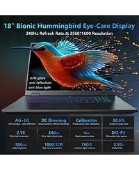 Thunderobot Zero 18 Traditional Laptop Intel Core Ultra 9 32GB Ram Nvidia GeForce Rtx 5080 1TB Ssd Storage Windows 11 Pro 240Hz