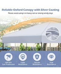 Gouun 10 x 10 ft Pop Up Canopy Tent with Carrying Bag Eight Stakes and Wind Ropes