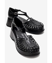 Prologue Shoes Women's Barry Woven Wedge Sandal