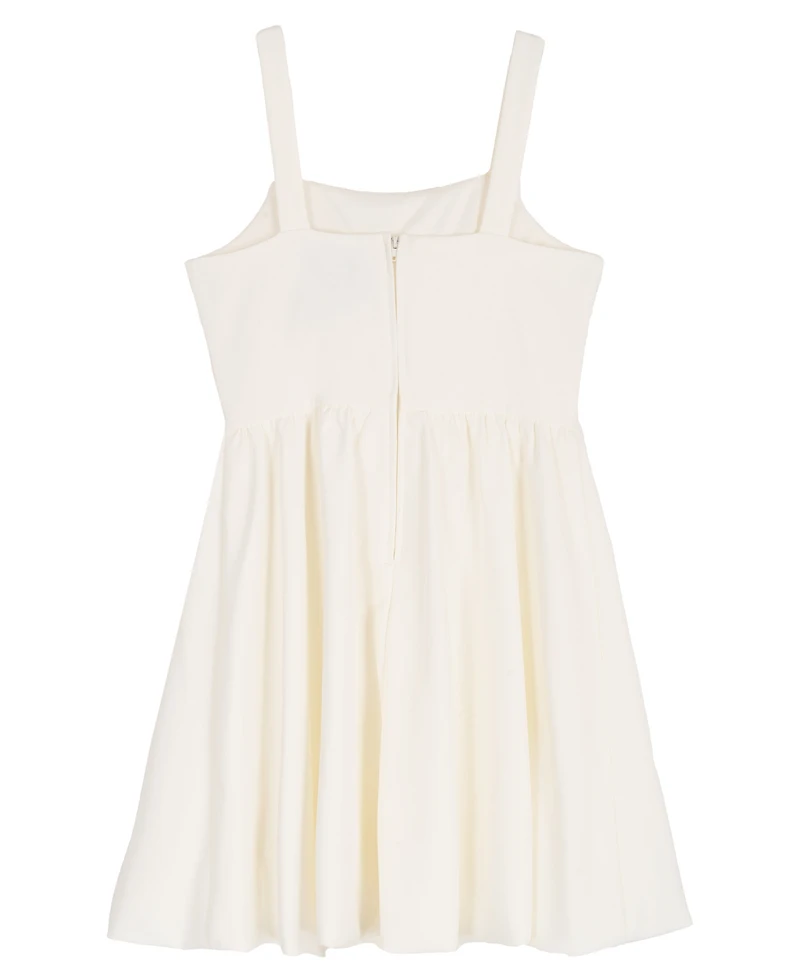 Rare Editions Girls' 7-16 Laguna Scuba Flower Bodice Sleeveless Dress