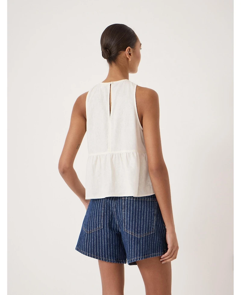 Hush Women's Nomie Linen Blend Peplum Top