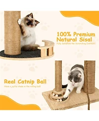 Zeus and Ruta Floor To Ceiling Cat Tree 6 Level Adjustable Height Climbing Tower Thickened Scratching Posts Transparent Capsule Cozy Hammock