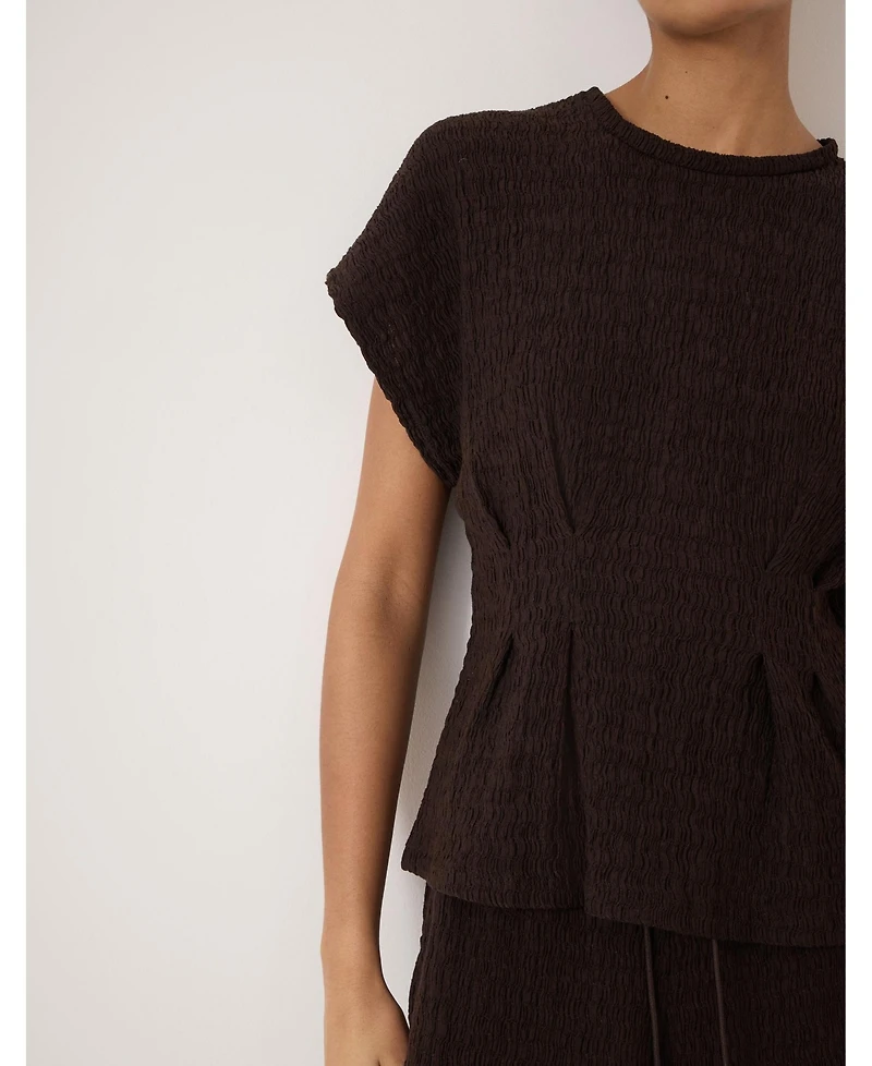 Hush Women's Keira Textured Pleat Release Jersey Top