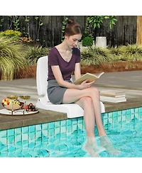 Gouun Foldable Pool Lounge Chair with Drainage Holes and Carry Handle