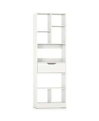 Gouun 61-Inch Tall 8-Cube Bookcase with Drawer