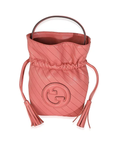 Pre-Owned Gucci Pink Calfskin Blondie Bucket Bag