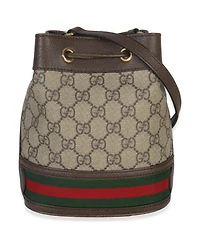 Pre-Owned Gucci Beige Gg Supreme Canvas Ophidia Mini Bucket Bag
