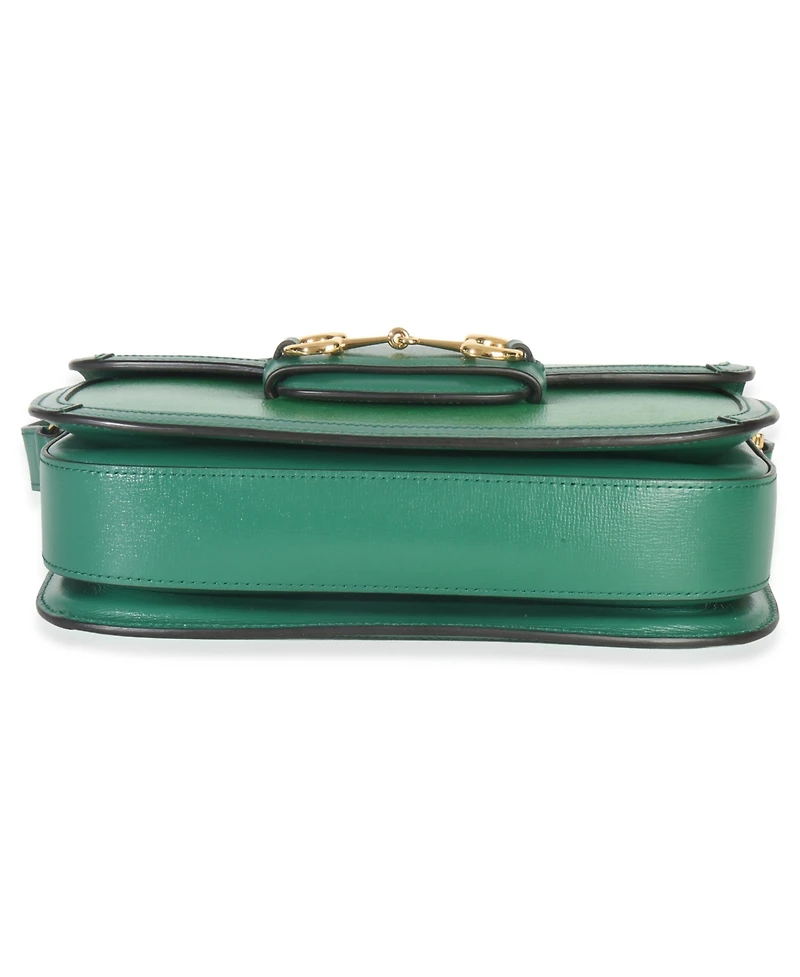 Pre-Owned Gucci Emerald Green Azalea Calfskin Horsebit 1955 Shoulder Bag