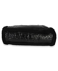 Pre-Owned Gucci Black Patent Shearling Medium Soho Hobo