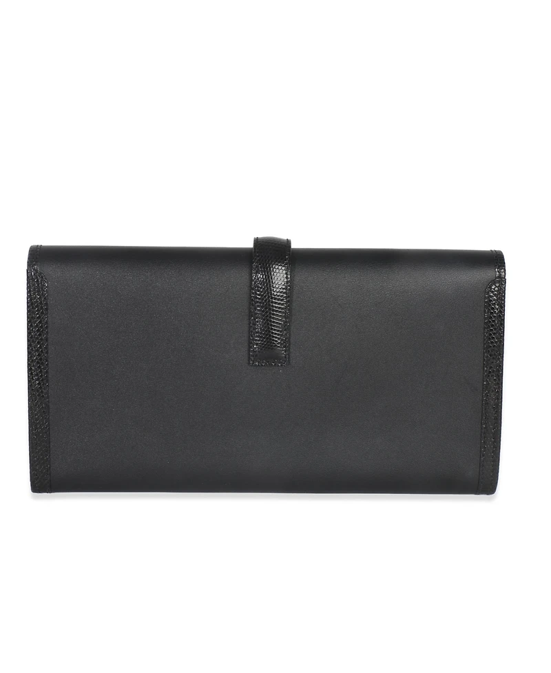 Pre-Owned HERMES Black Swift Lizard Jige Elan Touch 29