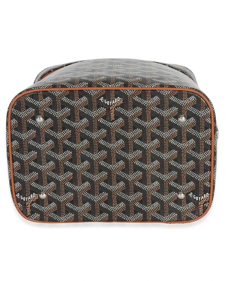 Pre-Owned Goyard Gold Black Goyardine Canvas Muse Vanity Case