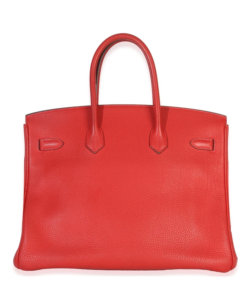 Pre-Owned HERMES Rouge Casaque Togo Birkin 35 Phw