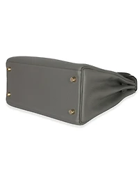 Pre-Owned HERMES Gris Meyer Clemence Kelly 28 Ghw