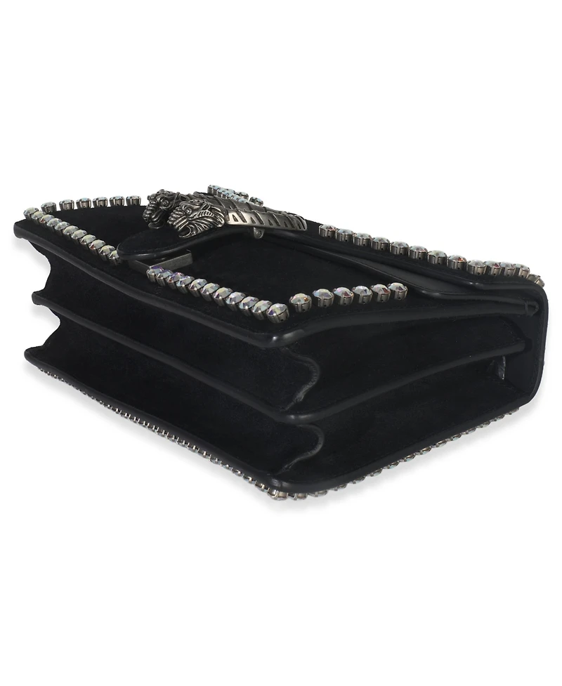 Pre-Owned Gucci Black Suede Crystal Small Dionysus Shoulder Bag