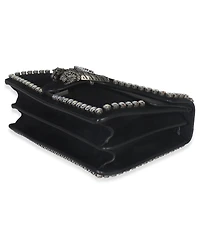 Pre-Owned Gucci Black Suede Crystal Small Dionysus Shoulder Bag