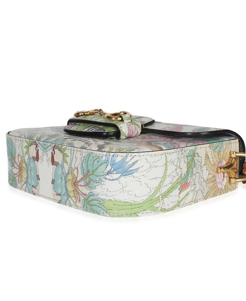 Pre-Owned Gucci Multicolor New Shanghai Tiger Savanah Web Mini Horsebit 1955 Shoulder Bag