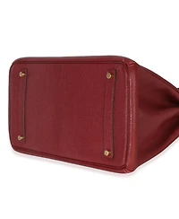 Pre-Owned HERMES Rouge Grenat Chevre de Coromandel Birkin 35 Phw