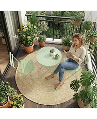 gaomon 3-Piece Metal Frame Folding Patio Bistro Set