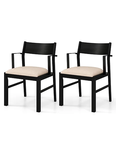 Slickblue Dining Chair Set of 2 with Contoured Back and Cushioned Seat