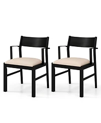 Slickblue Dining Chair Set of 2 with Contoured Back and Cushioned Seat