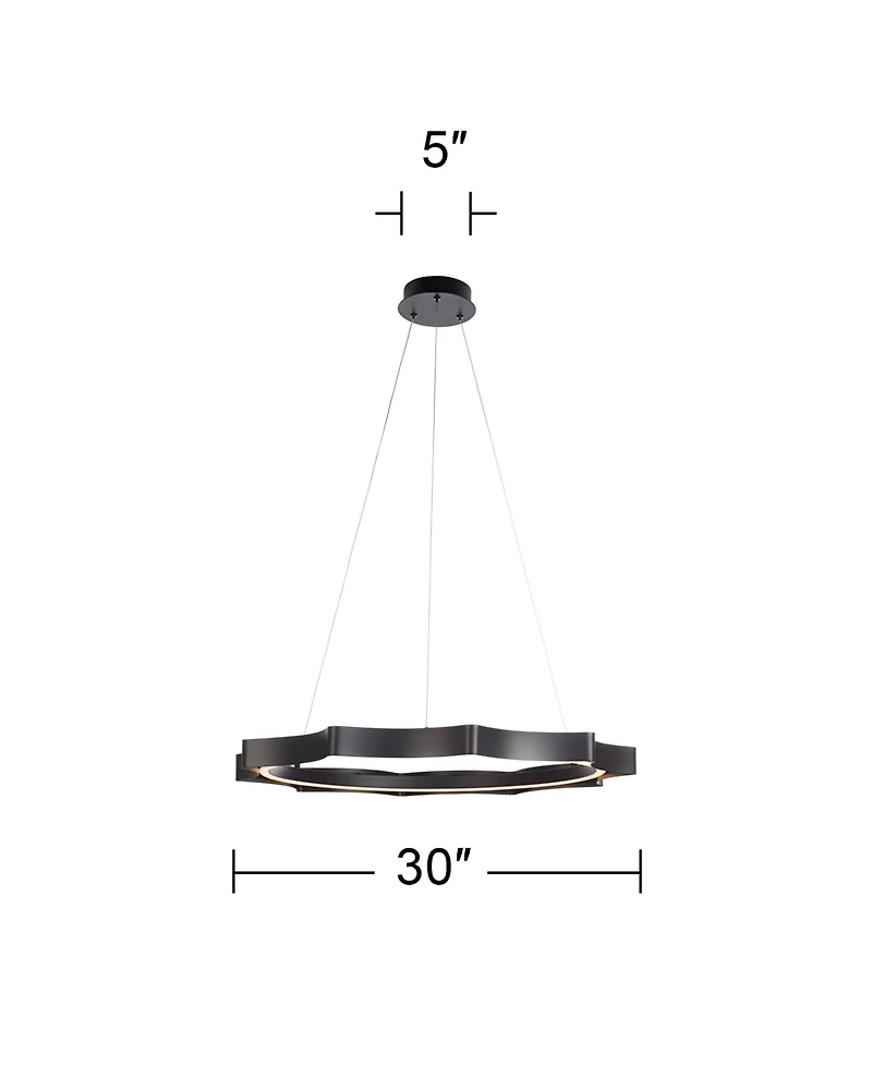 Possini Euro Design Gearworks 30" Wide Led Ring Pendant Light
