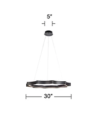 Possini Euro Design Gearworks 30" Wide Led Ring Pendant Light