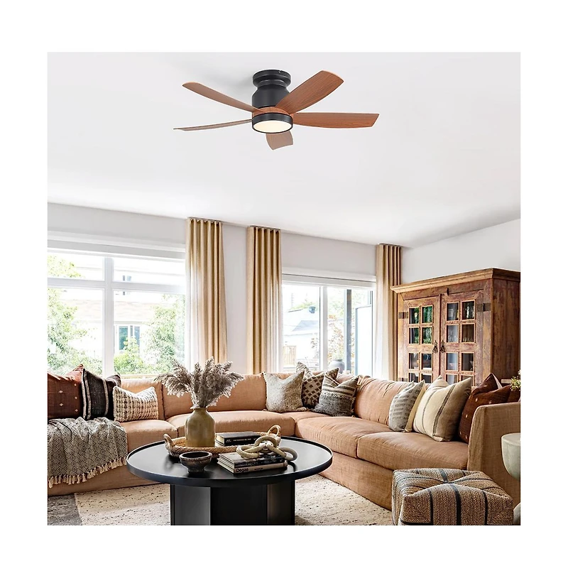 Sofucor 42-inch Modern 5-Blade Ceiling Fan Light with 6-Speed Adjustable Wind Speed