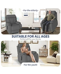 Maison Boucle Snowflake Velvet Lift Chair for Seniors with Remote Control, Electric Recliner Sofa Elderly, Soft Fabric Power