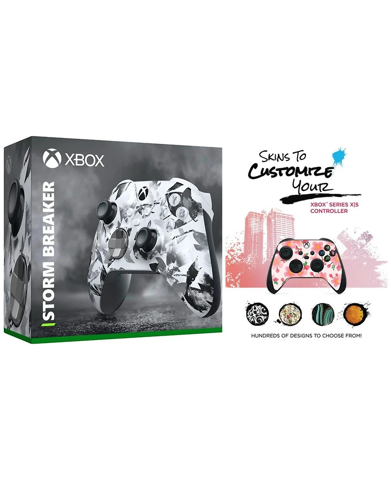 Microsoft Xbox Wireless Controller for Series X, Series S, Windows with Mighty Skins Custom Skin Code - Storm Breaker.