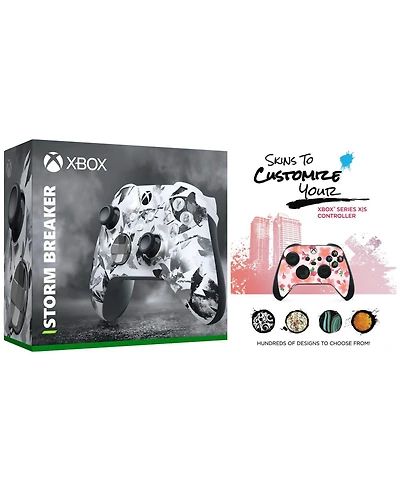 Microsoft Xbox Wireless Controller for Series X, Series S, Windows with Mighty Skins Custom Skin Code - Storm Breaker.