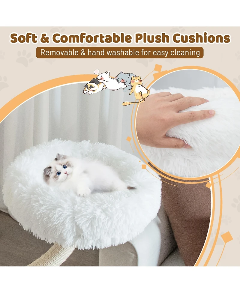 Gymax Cat Tree Tower 70'' Multi-Level Kitten Activity Center w/ 3 Perches and Balls