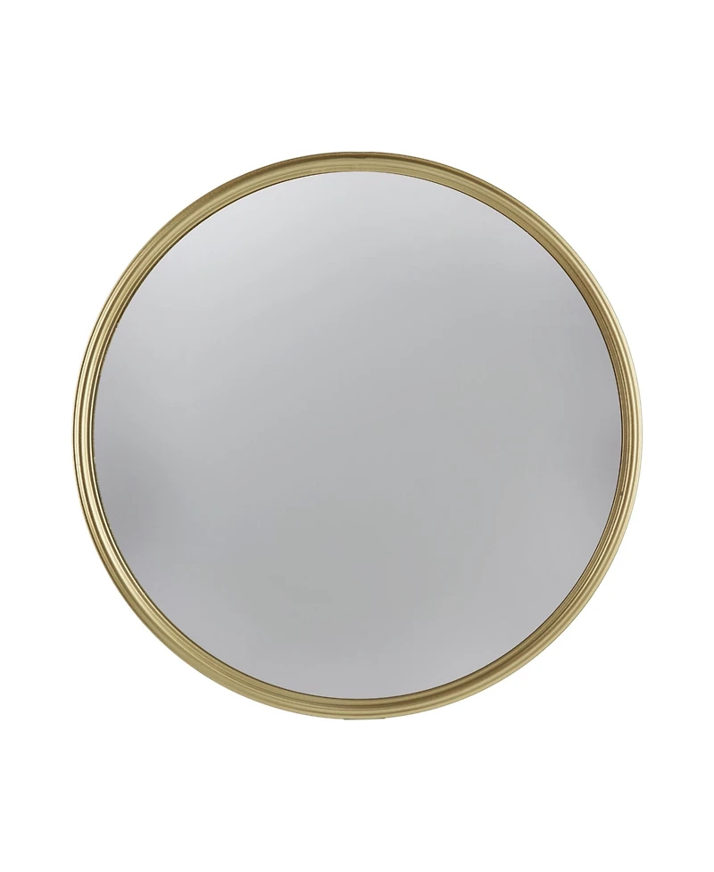 Busdays D15" Gold Round Mirror, Circle Mirror with Iron Frame for Living Room Bedroom Vanity Entryway Hallway