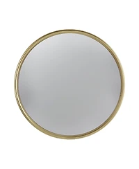 Busdays D15" Gold Round Mirror, Circle Mirror with Iron Frame for Living Room Bedroom Vanity Entryway Hallway