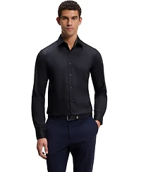 Boss By Hugo Men's Easy-Iron Cotton Poplin Slim-Fit Dress Shirt