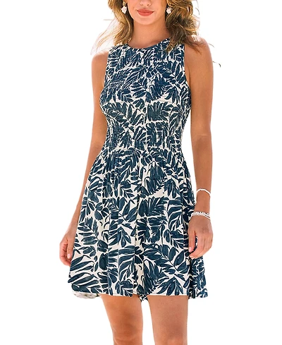 Cupshe Women's Full Itinerary Tropical Mini Beach Dress
