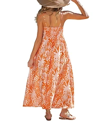 Cupshe Women's Peach Please Tropical Maxi Beach Dress
