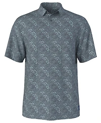 Pga Tour Men's Tropical Argyle Print Golf Polo
