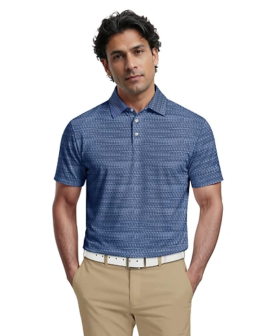 Pga Tour Men's Jacquard Micro Golf Polo Shirt