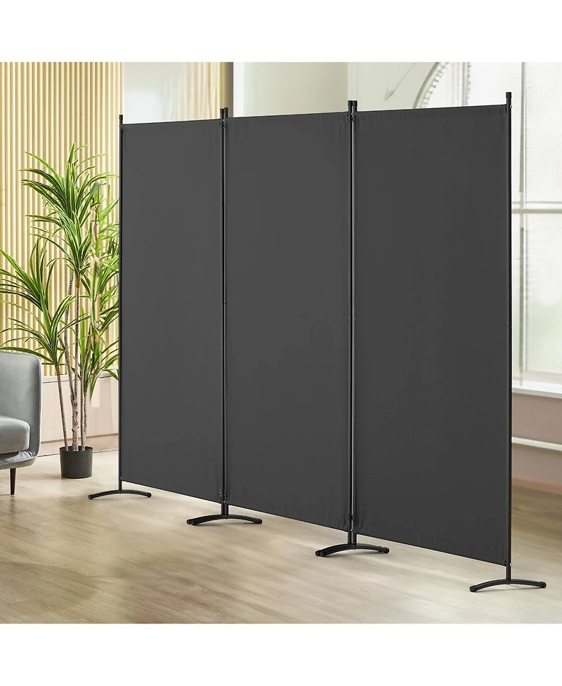 Sugift Room Divider, 3 Panel Folding Privacy Screen, Freestanding for Office and Bedroom