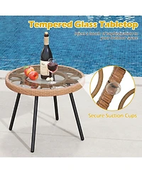 Sugift 3 Piece Patio Bistro Set with Heavy Duty Metal Frame