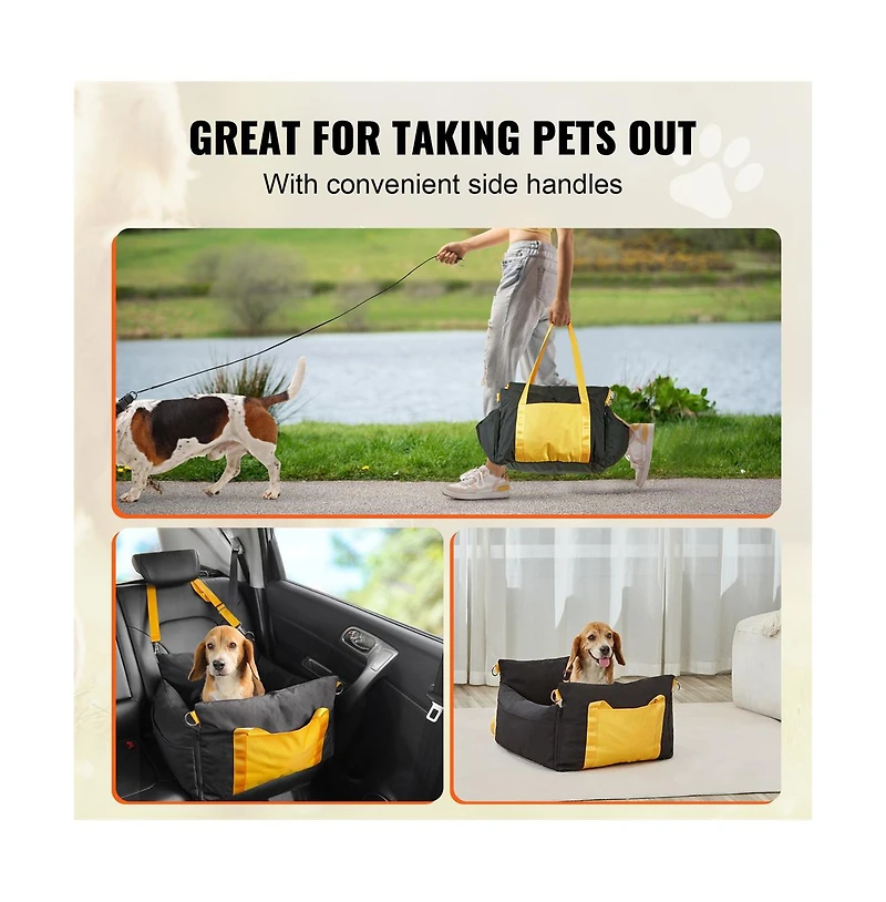 Zeus & Ruta Cat Booster Car Seat 25lb Max Small Feline Travel Ready