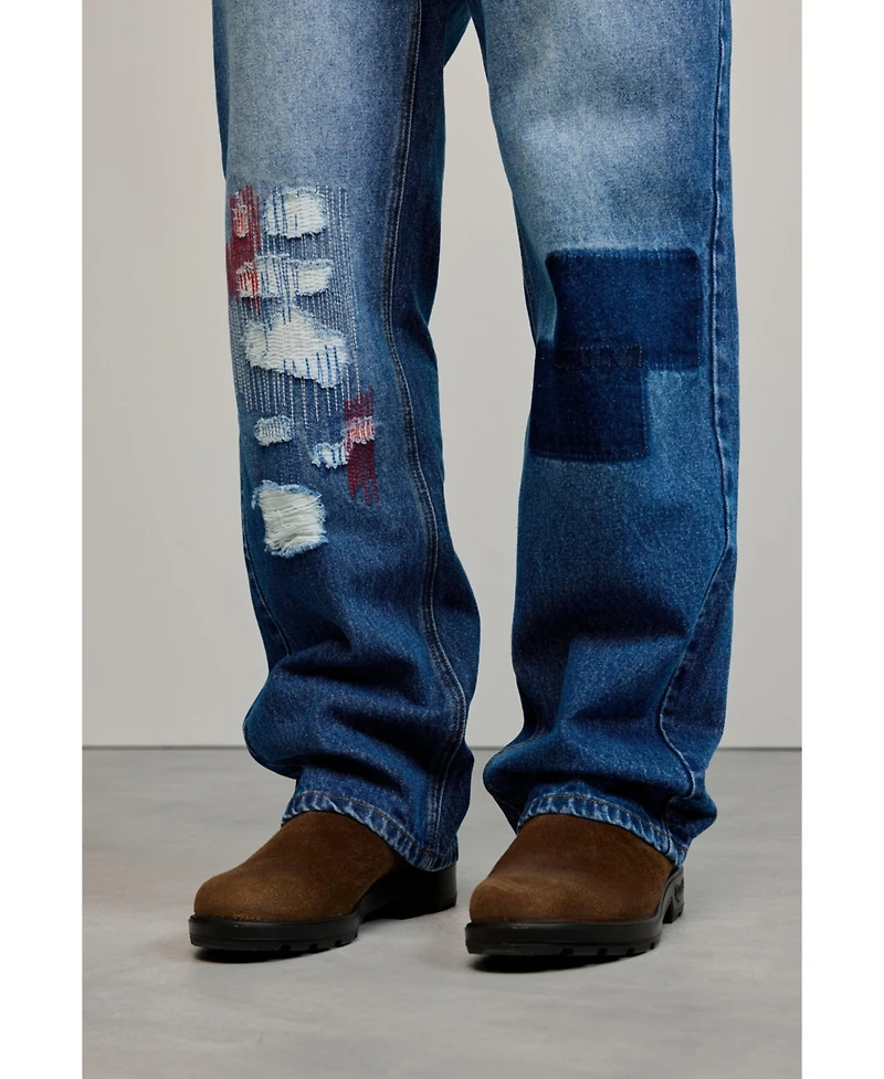 Desigual Men's Patched jeans