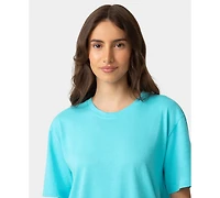 Hue Women's Short-Sleeve Cotton Candied Boxy Pajamas Top