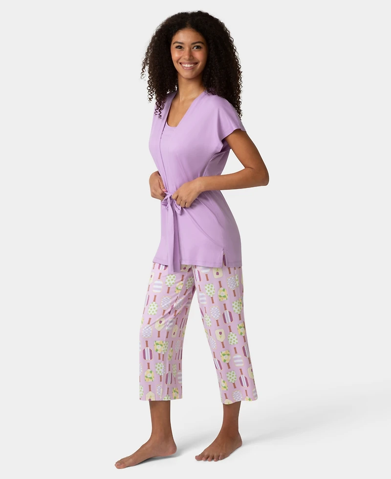 Hue Women's Mama Jama 3 Piece Pj Set