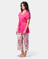 Hue Women's Mama Jama 3 Piece Pj Set