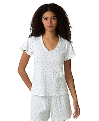 Hue Women's Cotton Pointelle Pajamas Top