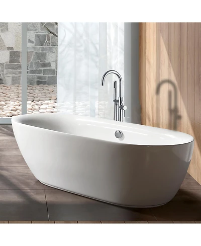 Busdays Freestanding Bathtub Faucet with Hand Shower
