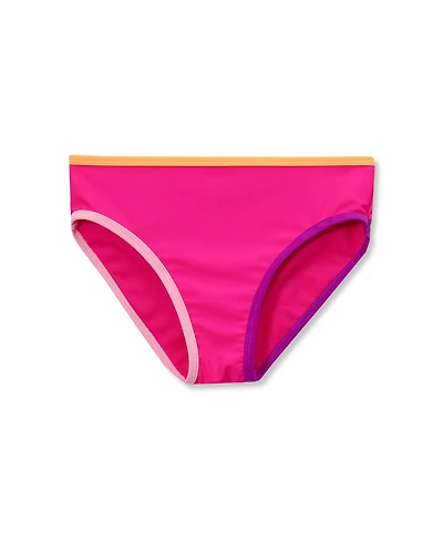 Lands' End Girls Slim Chlorine Resistant Contrast Bikini Bottoms